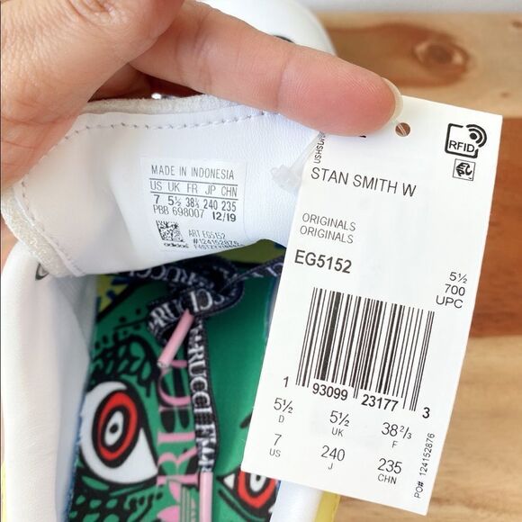 adidas Originals Stan Smith X Fiorucci What Is Love EG5152 size US7/UK5.5 - Picture 9 of 10